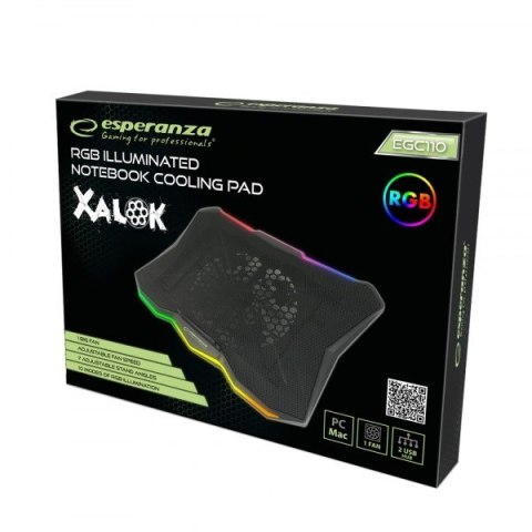 Esperanza ESPERANZA PODSTAWKA CHŁODZĄCA GAMING RGB XALOK EGC110
