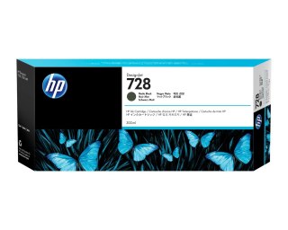 Hewlett-Packard HP Wkład z atramentem czarnym matowym DesignJet 728 o pojemności 300 ml