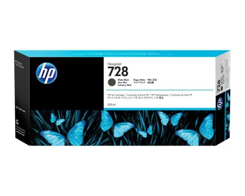 Hewlett-Packard HP Wkład z atramentem czarnym matowym DesignJet 728 o pojemności 300 ml