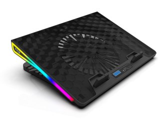No name Inca INC-608GMS stojak na laptop Podstawka na notebooka Czarny 43,2 cm (17")
