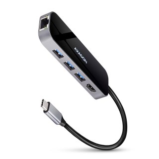 AXAGON Axagon HMC-6GL stacja dokująca USB 3.2 Gen 1 (3.1 Gen 1) Type-C Czarny, Szary