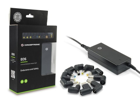 No name Conceptronic CNB65 adapter zasilający/ inwentor Wewnętrzna 65 W Czarny