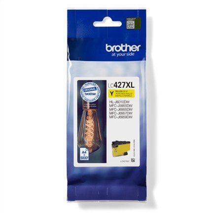 Brother Brother LC-427XLY nabój z tuszem 1 szt. Oryginalny Wysoka (XL) wydajność Żółty