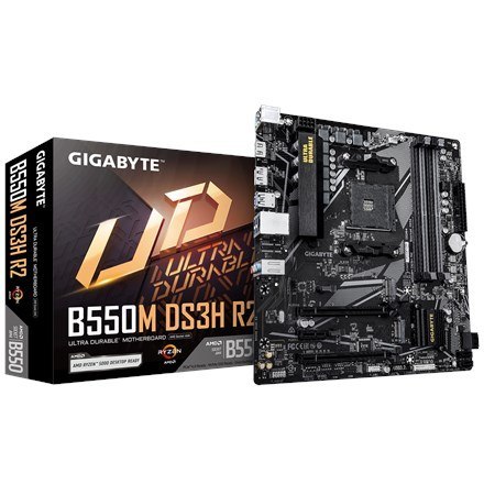 Gigabyte Płyta główna Gigabyte B550M DS3H R2, AMD B550, AM4, 4xDDR4, mATX
