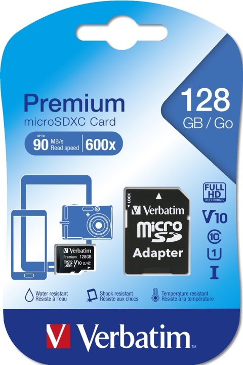 Verbatim Verbatim Premium 128 GB MicroSDXC UHS-I Klasa 10