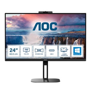 AOC AOC V5 24V5CW monitor komputerowy 60,5 cm (23.8") 1920 x 1080 px Full HD LED Czarny