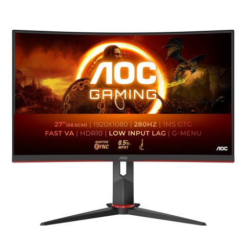 AOC Monitor komputerowy AOC G2 C27G2Z3/BK 27'' 1920x1080 Full HD LED Czarny, Czerwony