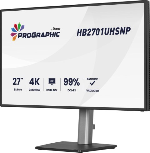 IIYAMA Iiyama PROGRAPHIC HB2701UHSNP-B1 monitor komputerowy 68,6 cm (27") 3840 x 2160 px 4K Ultra HD LCD Czarny