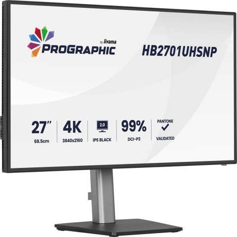 IIYAMA Iiyama PROGRAPHIC HB2701UHSNP-B1 monitor komputerowy 68,6 cm (27") 3840 x 2160 px 4K Ultra HD LCD Czarny