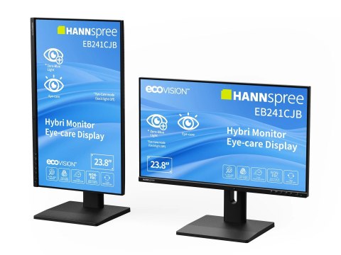 No name Hannspree Hybri Monitor EB241CJB monitor komputerowy 60,5 cm (23.8") 1920 x 1080 px Full HD LCD Czarny