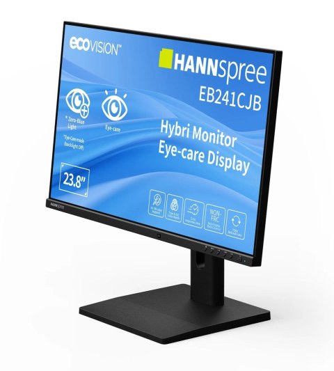 No name Hannspree Hybri Monitor EB241CJB monitor komputerowy 60,5 cm (23.8") 1920 x 1080 px Full HD LCD Czarny