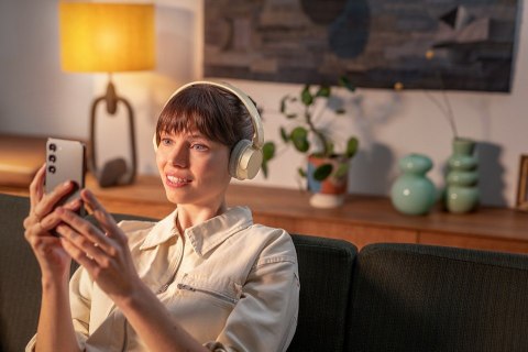 Philips Philips TAH3209BG/00 słuchawki/zestaw słuchawkowy Bezprzewodowy Opaska na głowę Połączenia/muzyka Bluetooth Beżowy