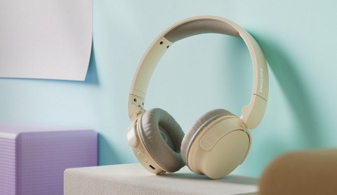 Philips Philips TAH3209BG/00 słuchawki/zestaw słuchawkowy Bezprzewodowy Opaska na głowę Połączenia/muzyka Bluetooth Beżowy