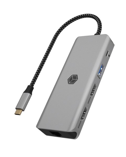 RAIDSONIC Stacja dokująca ICY BOX IB-DK4012-CPD Przewodowa USB 3.2 Gen 1 (3.1 Gen 1) Type-C Antracyt, Czarny