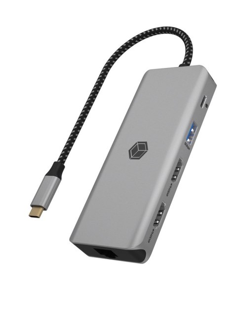 RAIDSONIC Stacja dokująca ICY BOX IB-DK4012-CPD Przewodowa USB 3.2 Gen 1 (3.1 Gen 1) Type-C Antracyt, Czarny