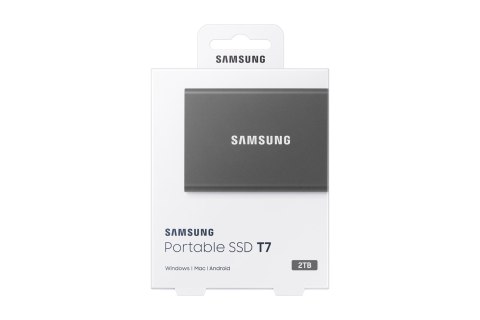 Samsung Dysk Samsung SSD T7 Portable 2TB MU-PC2T0T/WW szary