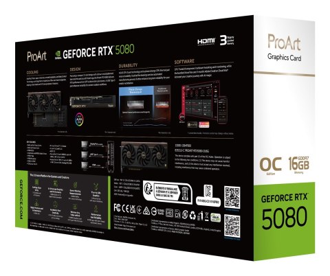 ASUS ASUS ProArt -RTX5080-O16G NVIDIA GeForce RTX 5080 16 GB GDDR7