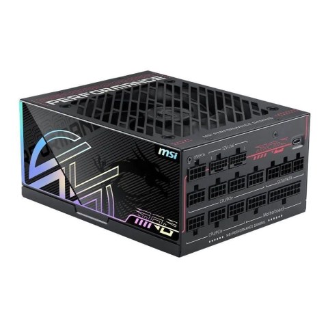 MSI MSI MPG Ai1300TS PCIE5 moduł zasilaczy 1300 W 24-pin ATX ATX Czarny