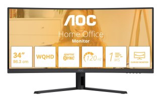 AOC AOC B3 CU34B3E monitor komputerowy 86,4 cm (34") 3440 x 1440 px Wide Quad HD LED Czarny