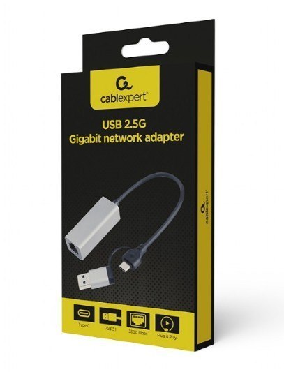 Gembird Karta sieciowa USB 3.1 USB-A/USB-C 2.5 Gb/s