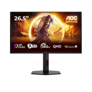 AOC AOC G4 Q27G4SDR monitor komputerowy 67,3 cm (26.5") 2560 x 1440 px Quad HD QD-OLED Czarny, Czerwony