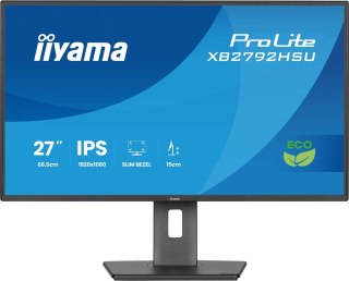 IIYAMA 27-calowy panel IPS z 4-stronną wąską ramką Green Choice EyeComfort/EyeSafe 2 - Płaski ekran - 68,6 cm