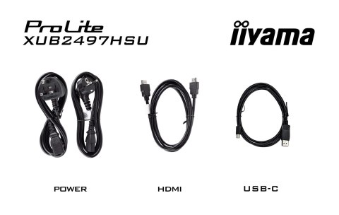 IIYAMA Monitor USB-C, LAN, DP-Out (dock), 300cd