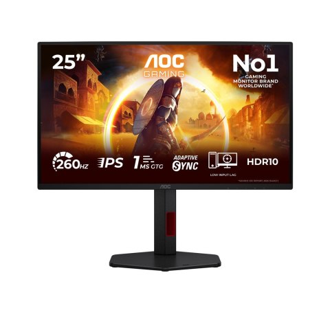 AOC AOC G4 25G4ZR monitor komputerowy 62,2 cm (24.5") 1920 x 1080 px Czarny, Czerwony