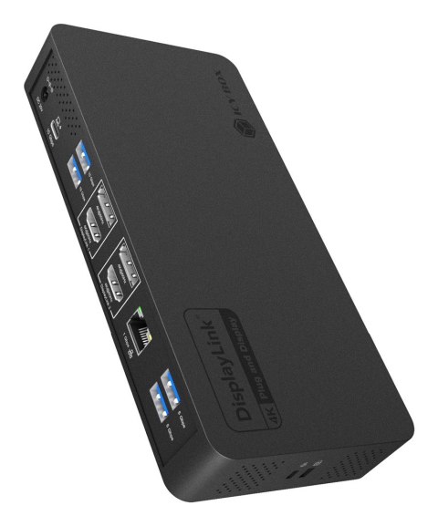 No name ICY BOX IB-DK2255AC Przewodowa USB 3.2 Gen 2 (3.1 Gen 2) Type-C Czarny