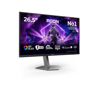 AOC AOC AGON PRO AG276QKD2 monitor komputerowy 67,3 cm (26.5") 2560 x 1440 px Quad HD QD-OLED Czarny, Szary