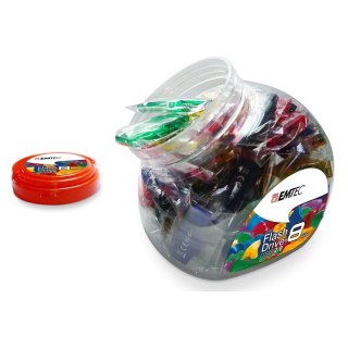 EMTEC Emtec C410 Color Mix - Candy Jar 2.0 pamięć USB 8 GB USB Typu-A Niebieski, Zielony, Fioletowy, Czerwony, Żółty
