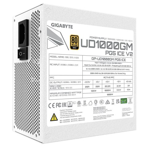 Gigabyte Zasilacz Gigabyte UD1000GM 1000W PG5 ICE (GP-UD1000GM PG5 ICE)