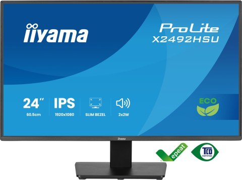 IIYAMA Iiyama ProLite 24-calowy panel IPS Full HD z wąskimi ramkami z każdej strony i klasą energetyczną B