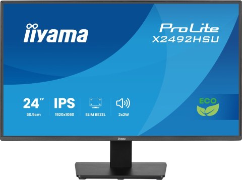 IIYAMA Iiyama ProLite 24-calowy panel IPS Full HD z wąskimi ramkami z każdej strony i klasą energetyczną B