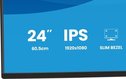 IIYAMA Iiyama ProLite 24-calowy panel IPS Full HD z wąskimi ramkami z każdej strony i klasą energetyczną B