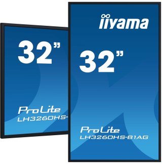 IIYAMA Monitor wielkoformatowy iiyama LH3260HS-B1AG A 80cm (31.5") LED Wi-Fi 500 cd/m2 Full HD Android 11 24/7 Czarna
