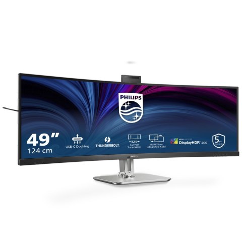 Philips Philips 49B2U6903CH/00 monitor komputerowy 124,5 cm (49") 5120 x 1440 px Dual QHD LCD Szary