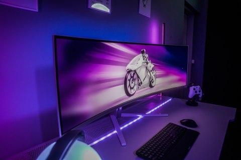 Philips Philips Evnia 8000 49M2C8900/00 monitor komputerowy 124,2 cm (48.9") 5120 x 1440 px Dual QHD QDOLED Biały
