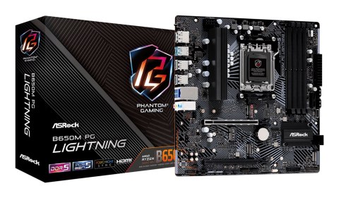 Asrock Asrock B650M PG Lightning AMD B650 Gniazdo AM5 micro ATX