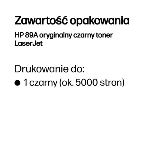 Hewlett-Packard Toner HP czarny HP 89A, HP89A=CF289A, 5000 str.