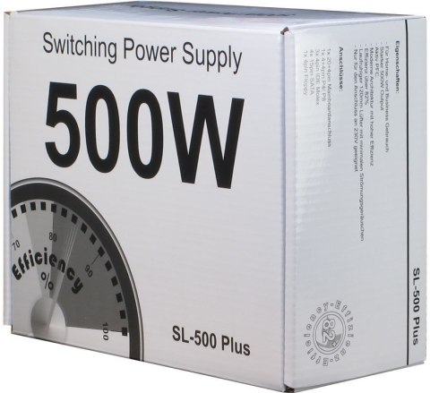 Inter-Tech Inter-Tech SL-500 Plus moduł zasilaczy 500 W 20+4 pin ATX ATX Srebrny