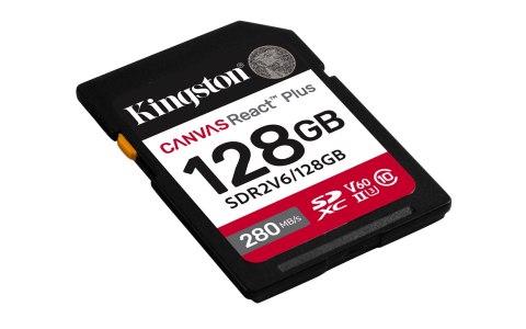 Kingston 128GB SDXC CANVAS REACT PLUS U3/UHS-II 280R/100W V60 FULL HD/4K