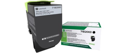Lexmark Lexmark 71B20K0 kaseta z tonerem 1 szt. Oryginalny Czarny