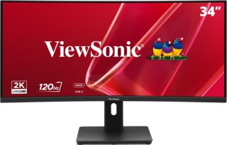 No name Viewsonic VA VA3420C-2 monitor komputerowy 86,4 cm (34") 3440 x 1440 px UltraWide Quad HD LED Czarny