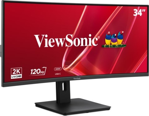 No name Viewsonic VA VA3420C-2 monitor komputerowy 86,4 cm (34") 3440 x 1440 px UltraWide Quad HD LED Czarny