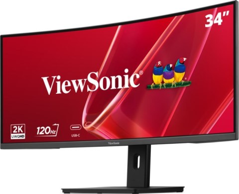 No name Viewsonic VA VA3420C-2 monitor komputerowy 86,4 cm (34") 3440 x 1440 px UltraWide Quad HD LED Czarny