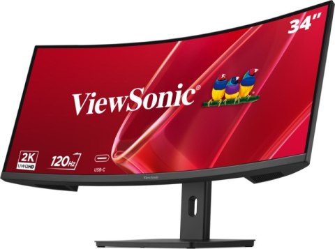 No name Viewsonic VA VA3420C-2 monitor komputerowy 86,4 cm (34") 3440 x 1440 px UltraWide Quad HD LED Czarny