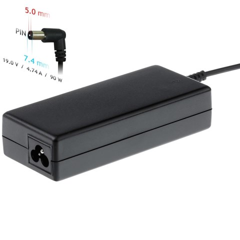 Akyga Zasilacz sieciowy Akyga AK-ND-04 do notebooka Compaq, HP (19 V; 4,74 A; 90W; 7.4 mm x 5 mm)