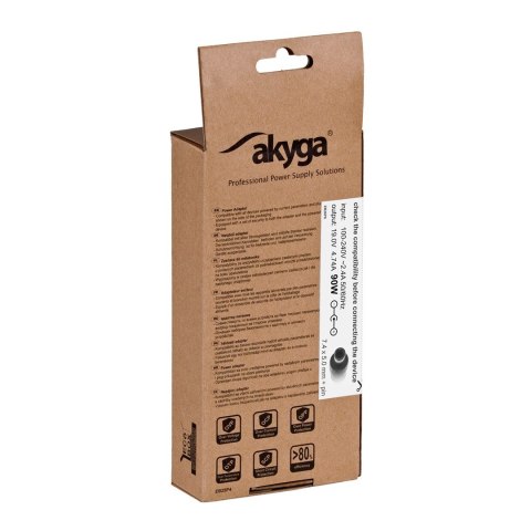 Akyga Zasilacz sieciowy Akyga AK-ND-04 do notebooka Compaq, HP (19 V; 4,74 A; 90W; 7.4 mm x 5 mm)