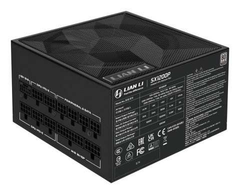 LIAN LI Lian Li SX1200P moduł zasilaczy 1200 W 20+4 pin ATX ATX Czarny